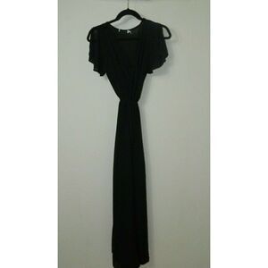 Lulu's Dress Heart of Marigold Black‎ Wrap Maxi Dress